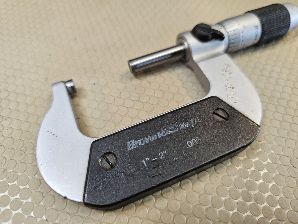Brown And Sharpe Outside Micrometer, 1"-2", .0001