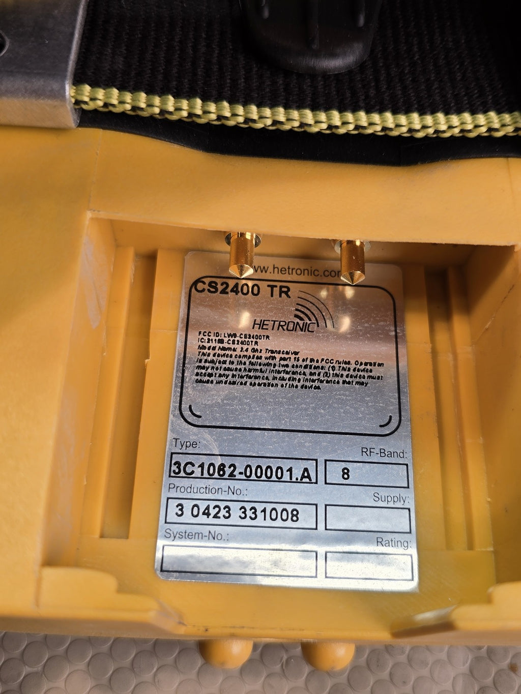 Hetronic 3C1062-00001.A CS2400 TR Getman Remote Control Transmitter w/ Belt