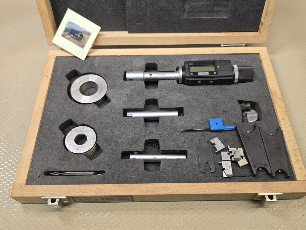 Fowler Digital Internal Micrometer .375-.750 Set Bluetooth Bore Micrometer 3pc