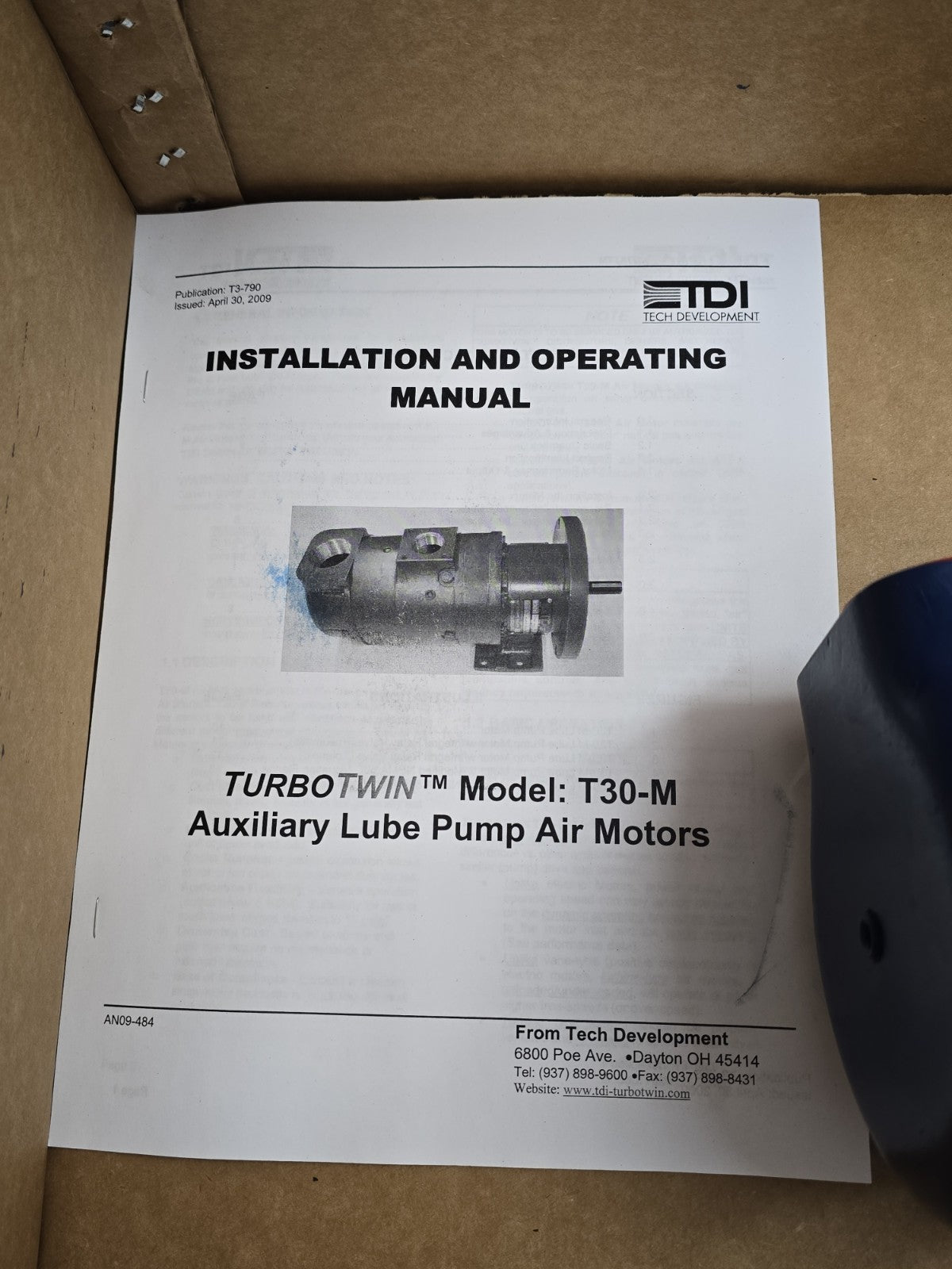 NEW TDI TurboTwin T30-M Air Motor Auxiliary Lube Pump Air Starter IR Ingersoll 