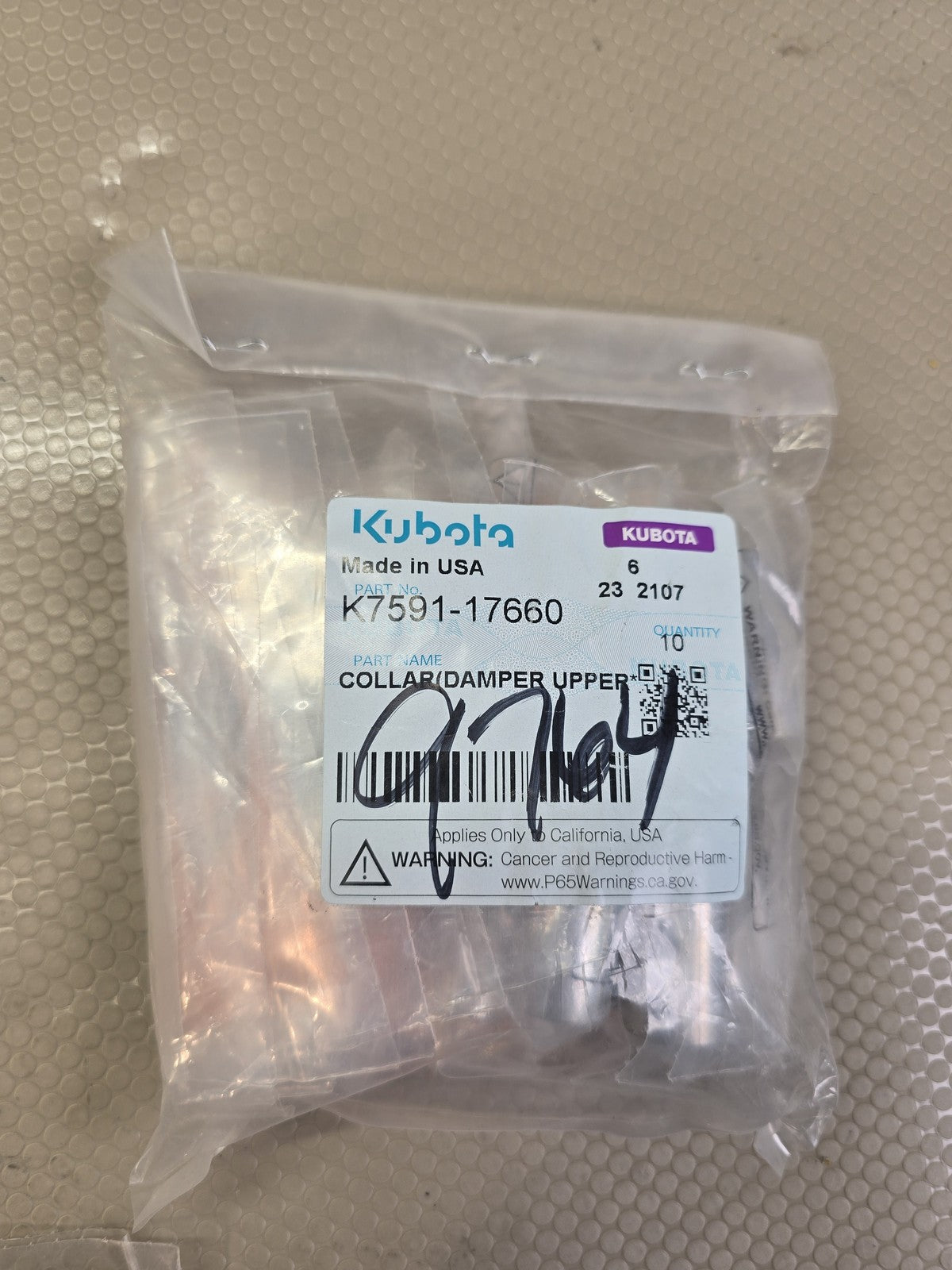 10 PACK Kubota OEM K7591-17660 Upper Damper Collar RTV-X1110 RTV-X1140 RTV-X900 