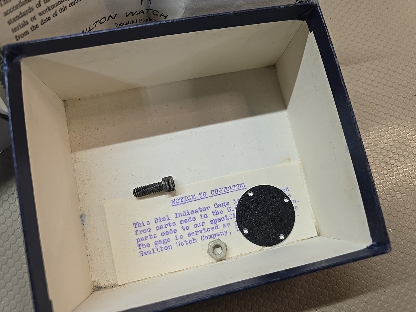 Hamilton Watch Company Dial Indicator L19-01-3 .0001 EXTRA LARGE DIAL