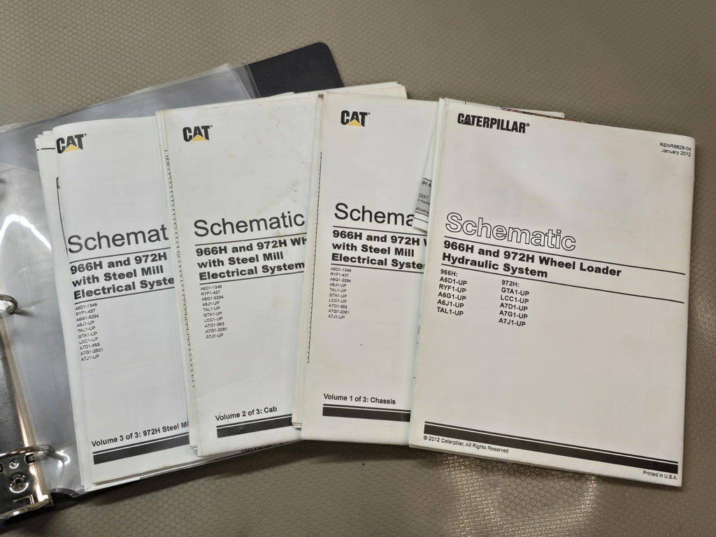 CAT 966H 972H Wheel Loader HYDRAULIC System Schematic Manual service *FULL SET*