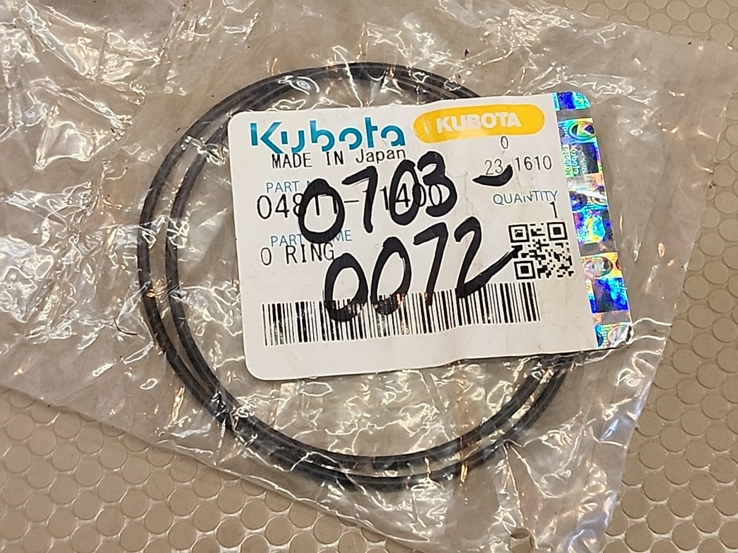 Kubota 04811-11400 O-Ring OEM Front Axle Knuckle RTV1100 / 1140 – New Sealed