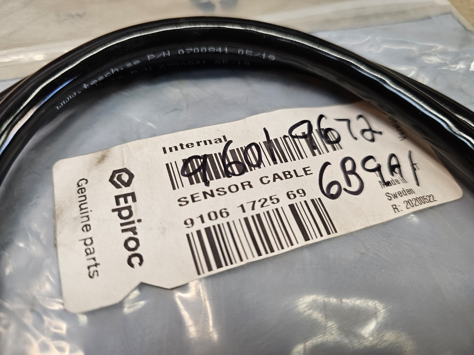 Epiroc Sensor Cable 9106 1725 69 Simba S7D or Simba M7C