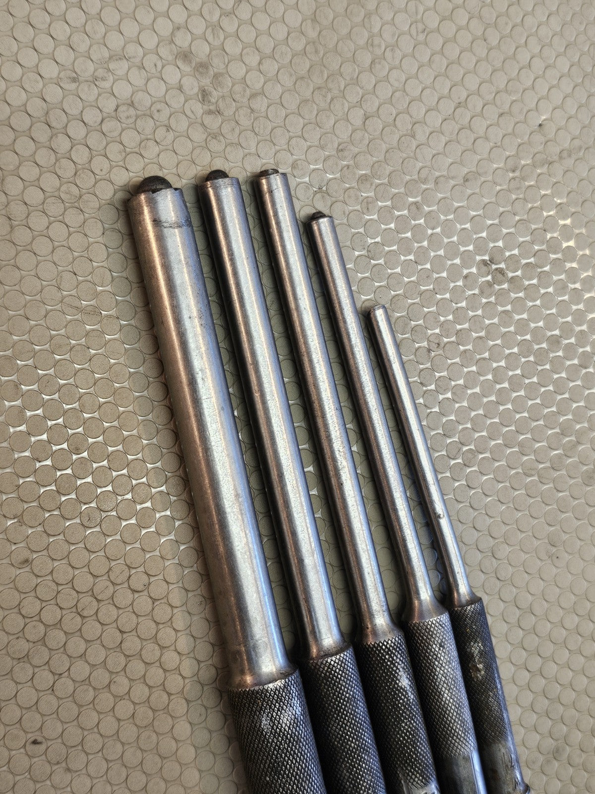 Mayhew Pro 5 Piece Roll Pin Pilot Punch Set Made in the USA 