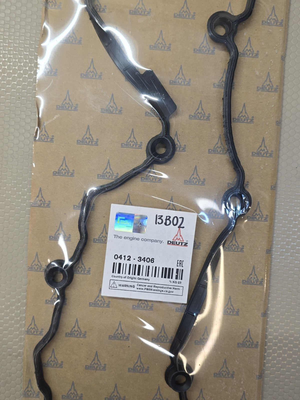 Genuine OEM Deutz 0412-3406 valve cover gasket