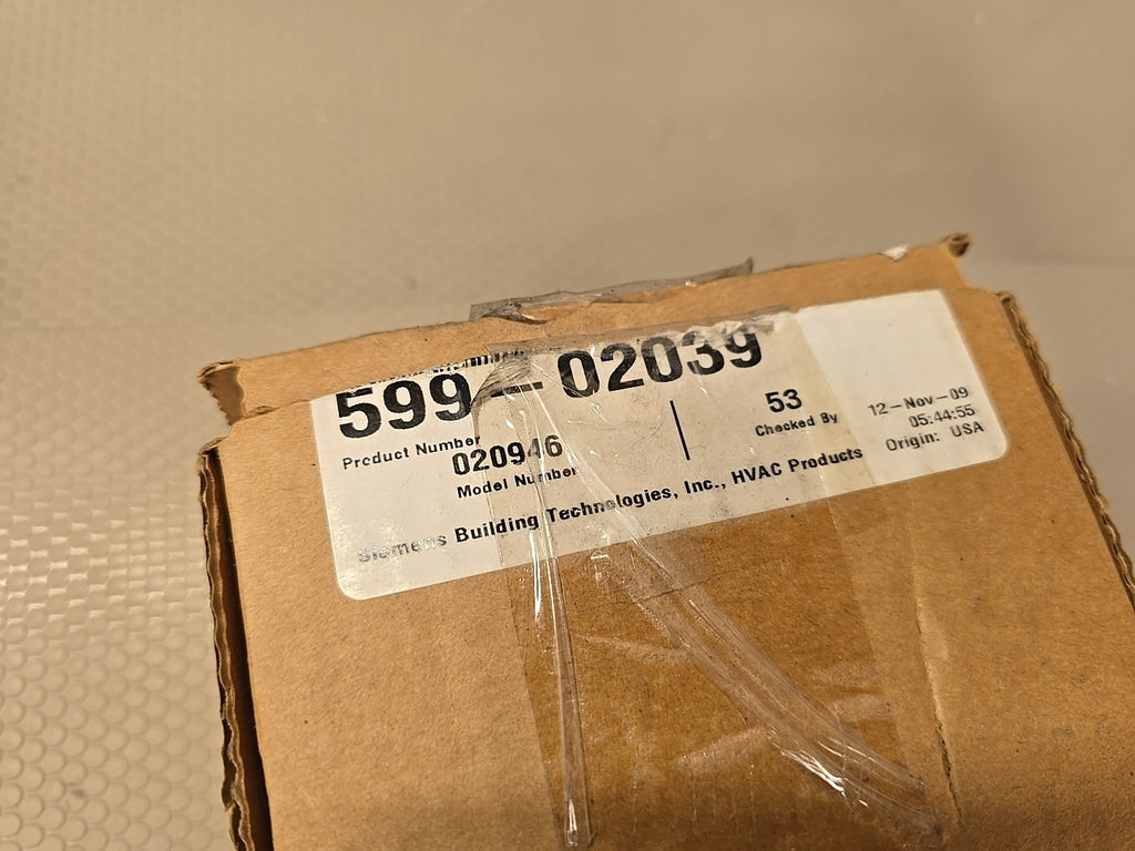 SIEMENS 599-02039 Hydronic Globe Valve,Two-Way,1/2 in 25DW71