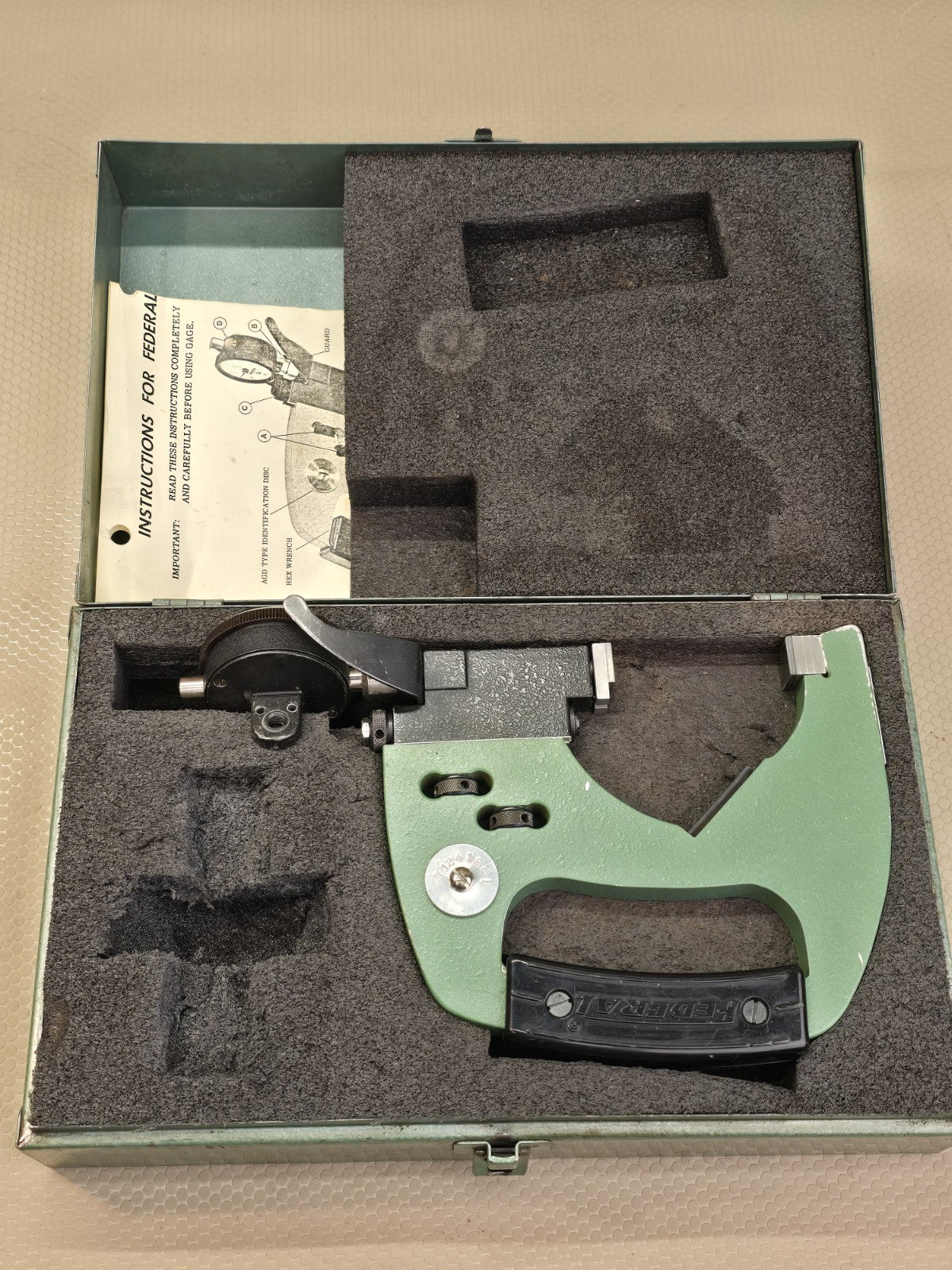 Federal Snap Gage 300P-3. 2-3”  Mahr Indicator Case 