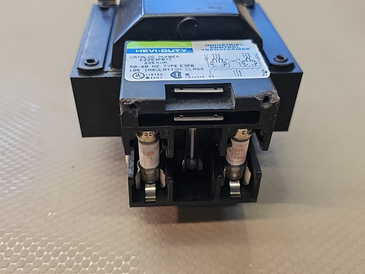 Hevi Duty Control Transformer E2253PBTC .225 Kva  Pri 480x240 Sec 120 Volt 