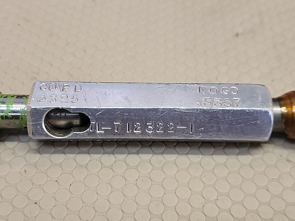 HELI-COIL 1/2-20-STI 3B PLUG GAGE .5325 GO/.5357 NO GO THREAD DEPTH 1.170