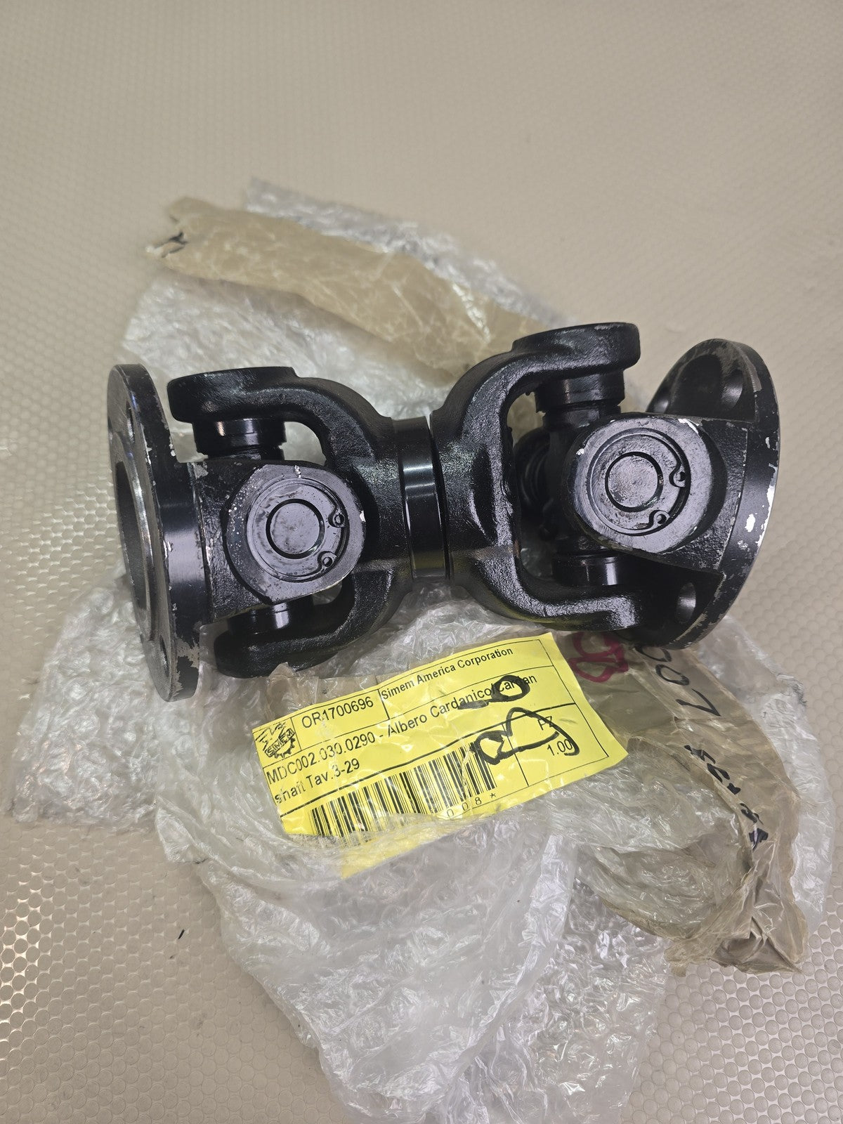 Simem MDC002.030.0290 Heavy Duty Double Universal Joint Cardan Shaft Mixer Part