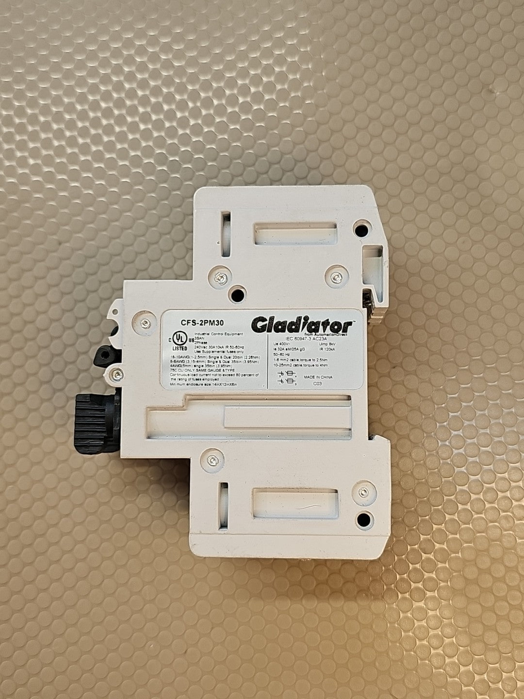 Automation Direct Gladiator CFS-2PM30 Disconnect Switch 240VAC 2 Pole 30A 