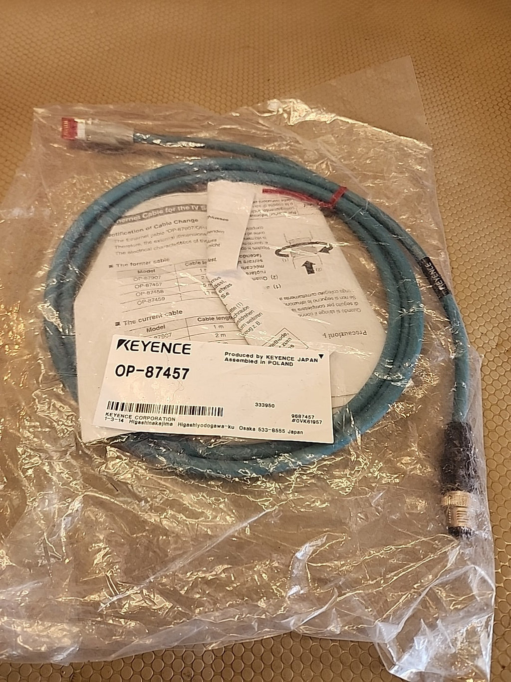 1PC Keyence OP-87457 Vision Sensor Cable New 