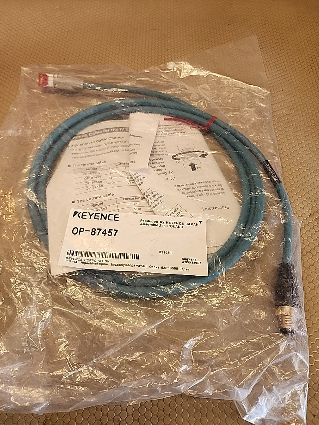 1PC Keyence OP-87457 Vision Sensor Cable New 