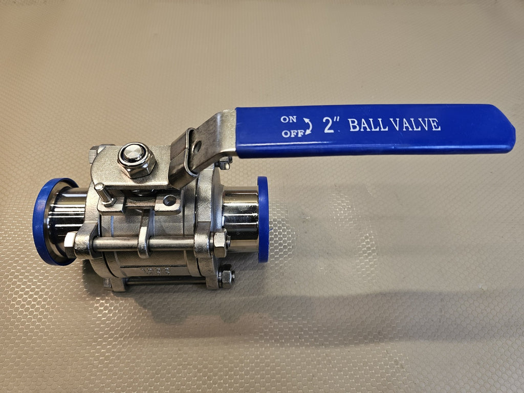 Glacier Tanks 2" BV2CV-ECON-G200 D2102 SS304 Tri-Clamp Ball Valve