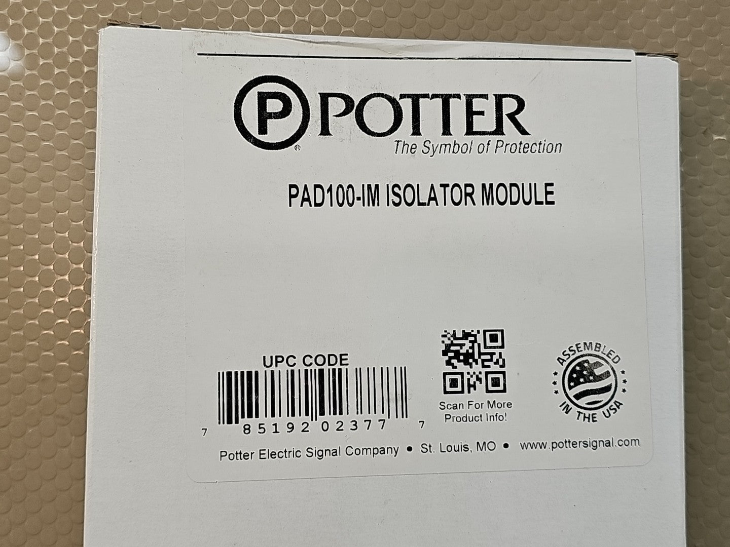 Potter PAD100-IM Fire Alarm Isolator Module-NEW