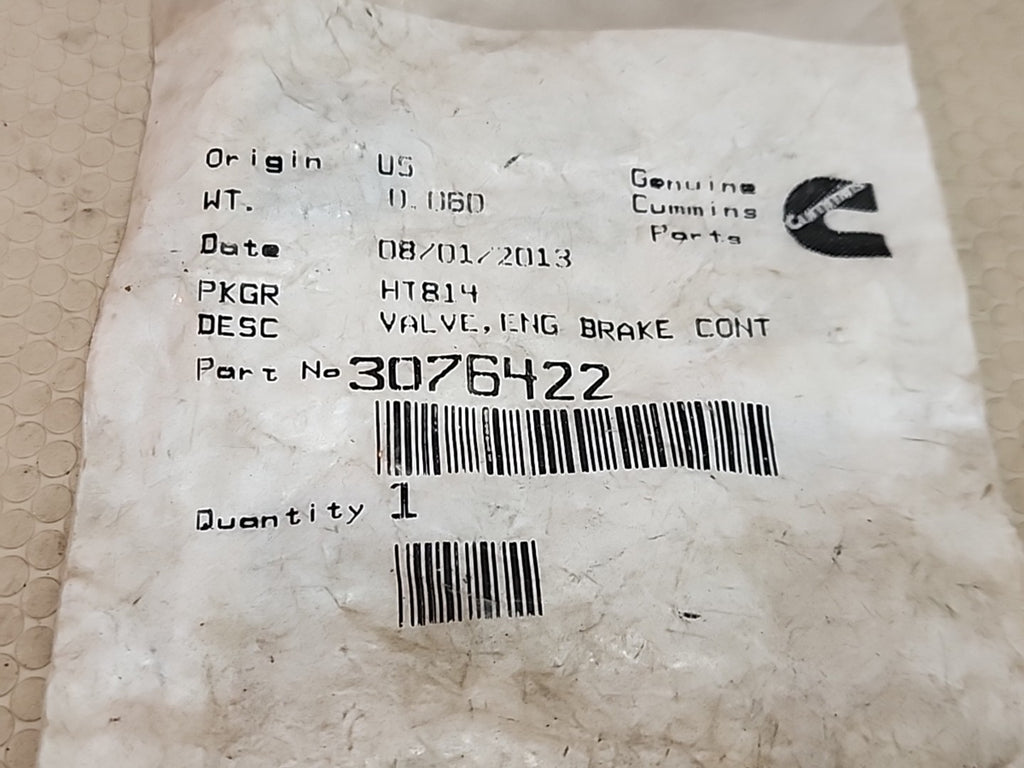 3076422 CUMMINS BRAKE CONTROL VALVE