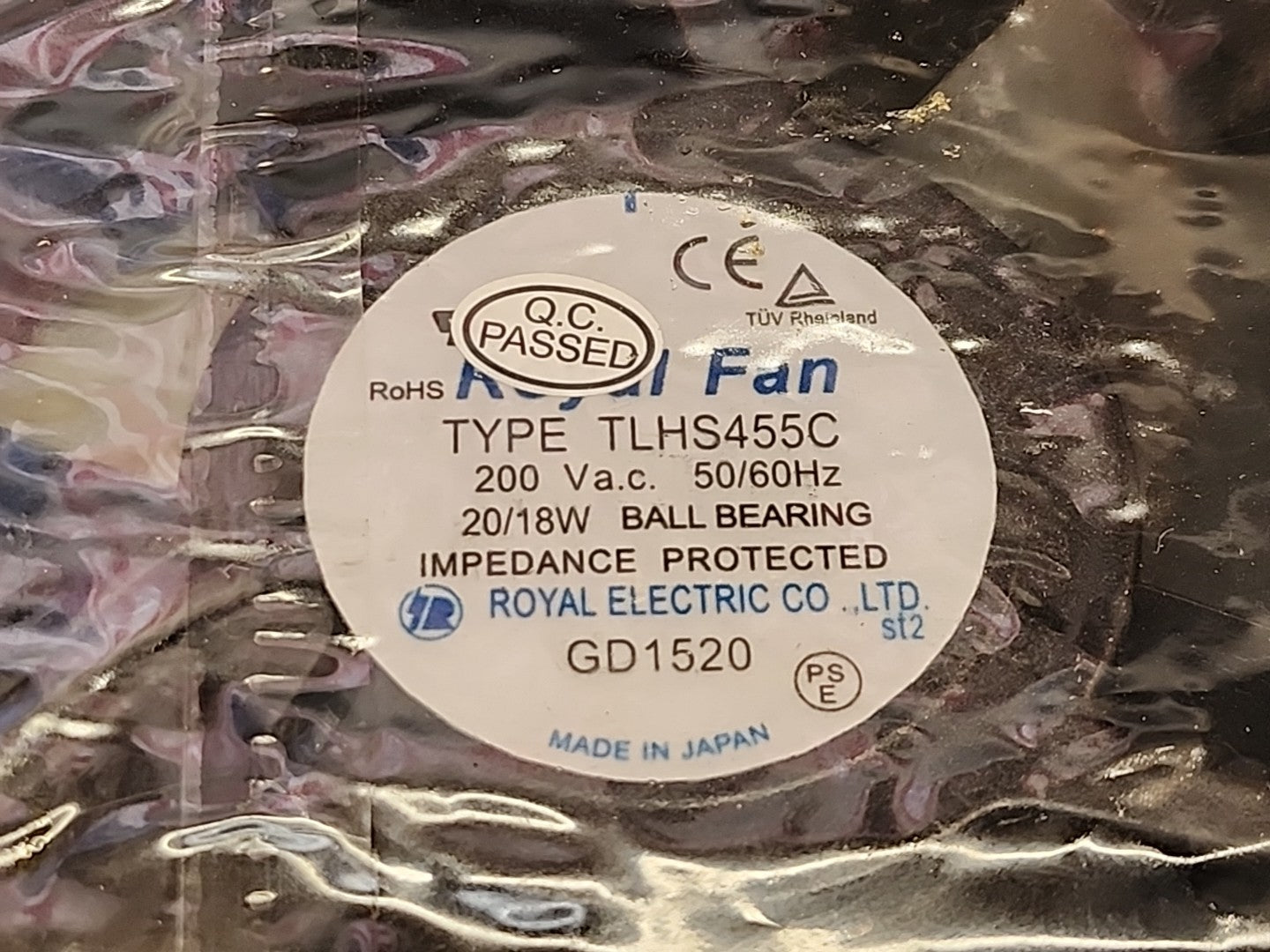 New ROYAL FAN TLHS455C Temperature Fan with Sensor   