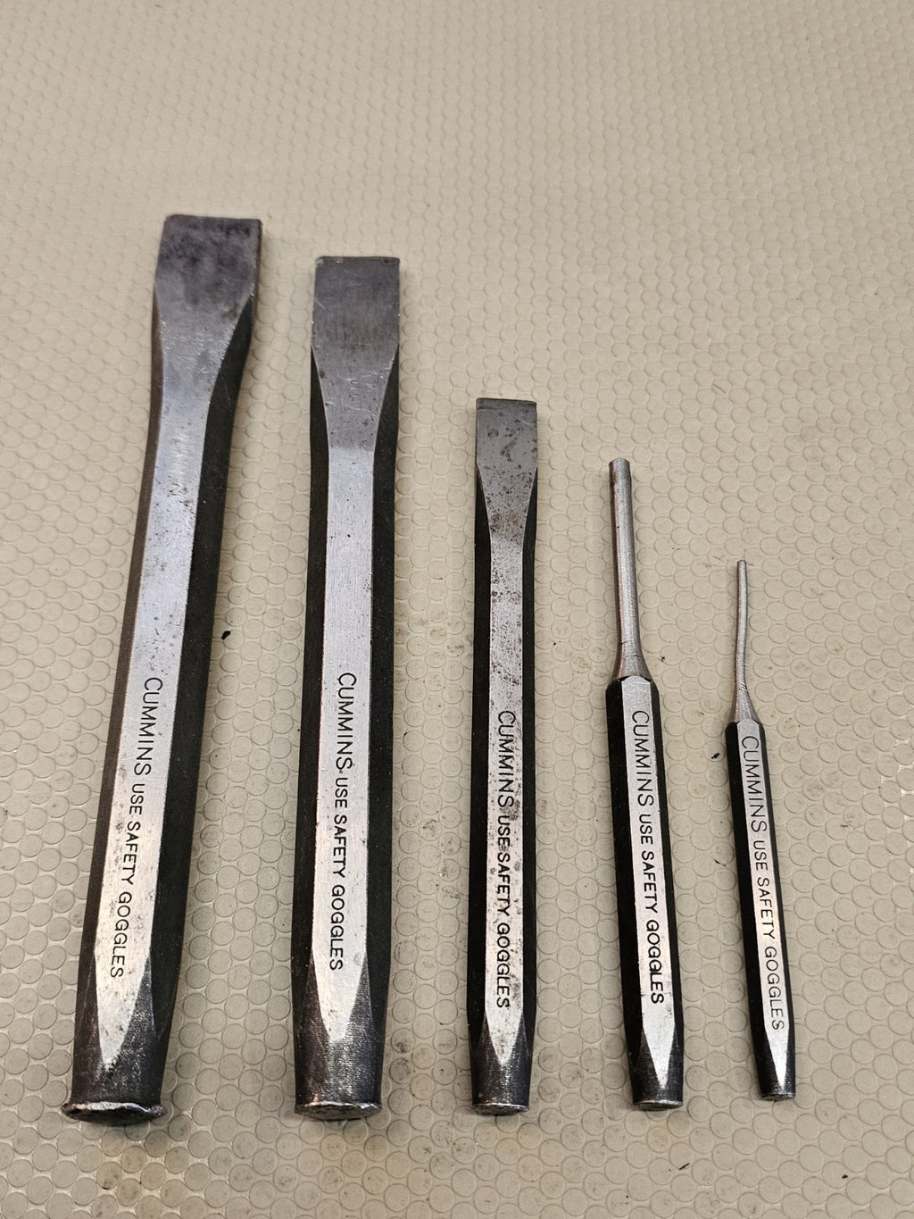 5 pc Cummins Chisel Punch Set USA like Snap *RARE*