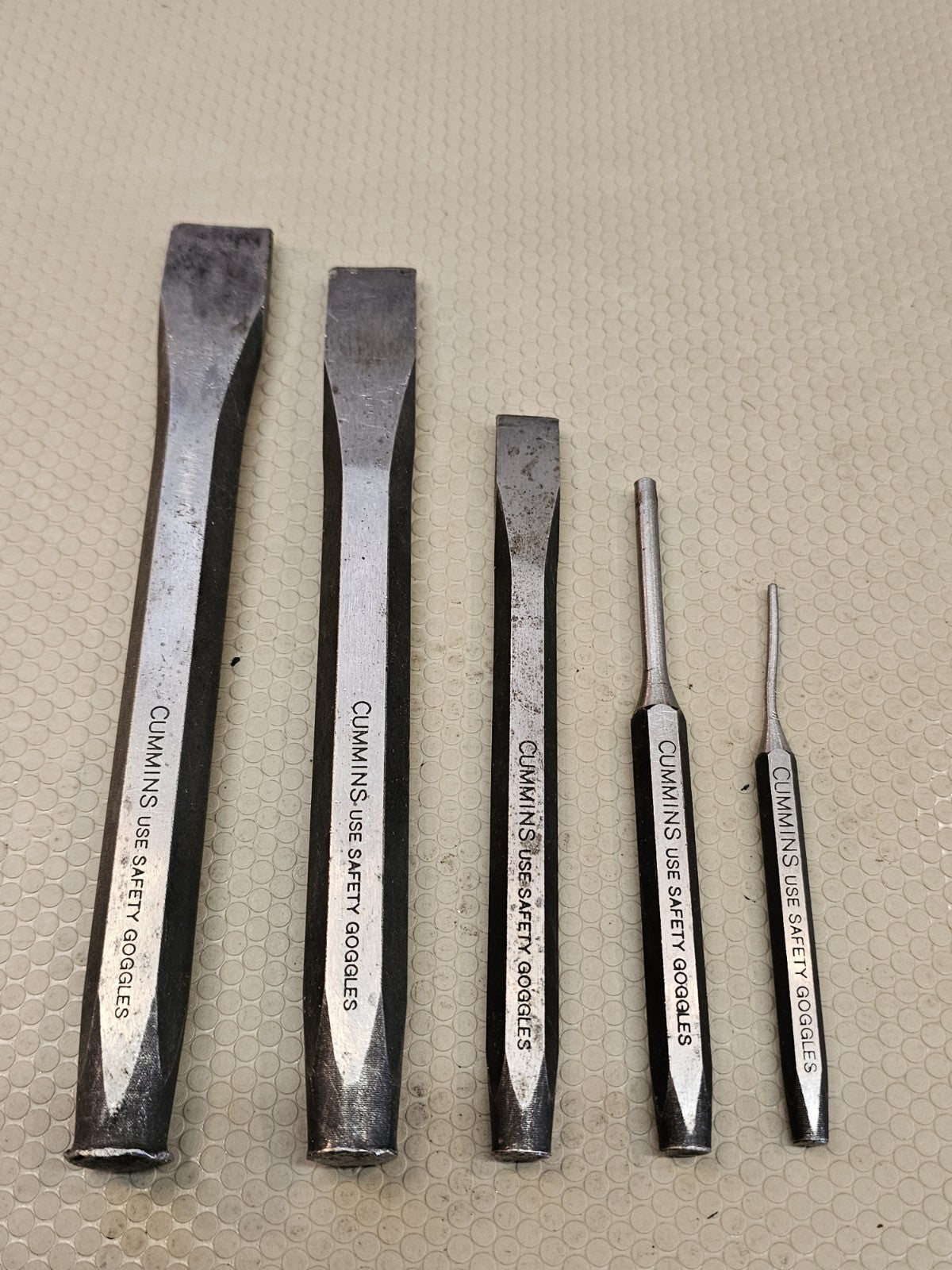 5 pc Cummins Chisel Punch Set USA like Snap *RARE*