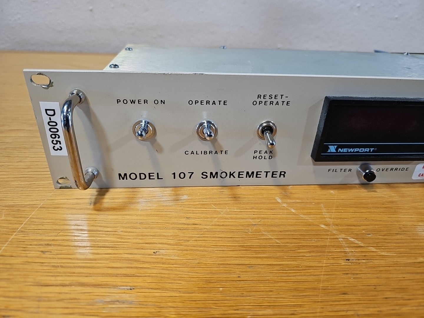 Telonic Berkeley Model 107 Smokemeter Diesel Exhaust Control Panel