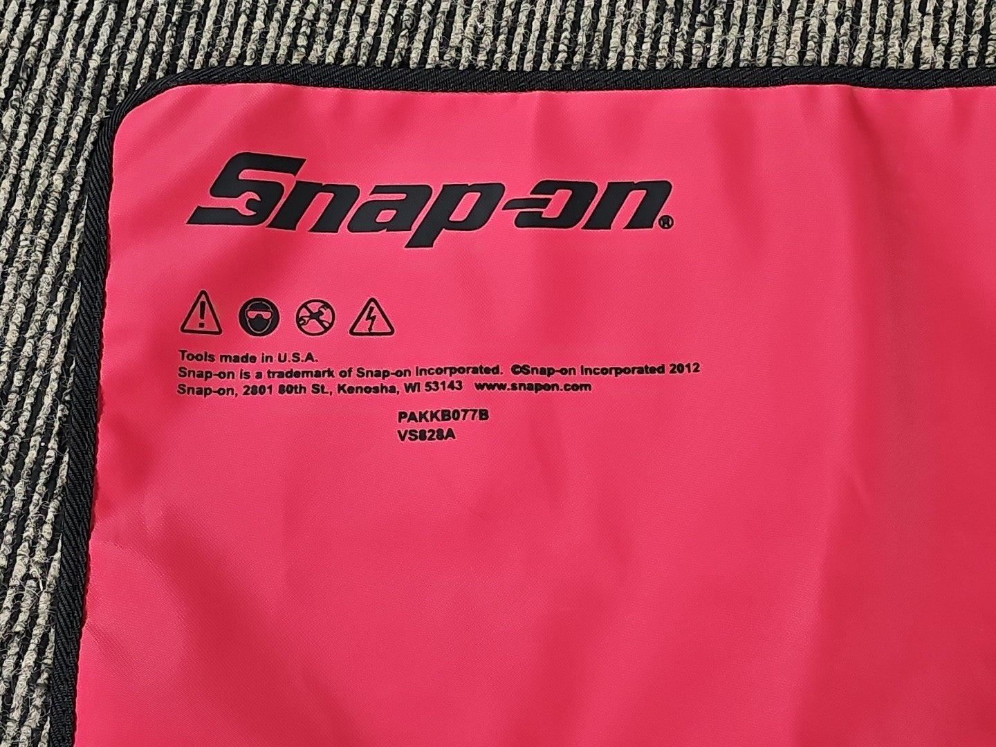 SNAP ON C-110D RED CANVAS BAG POUCH ROLL PAKKB077C VS828A