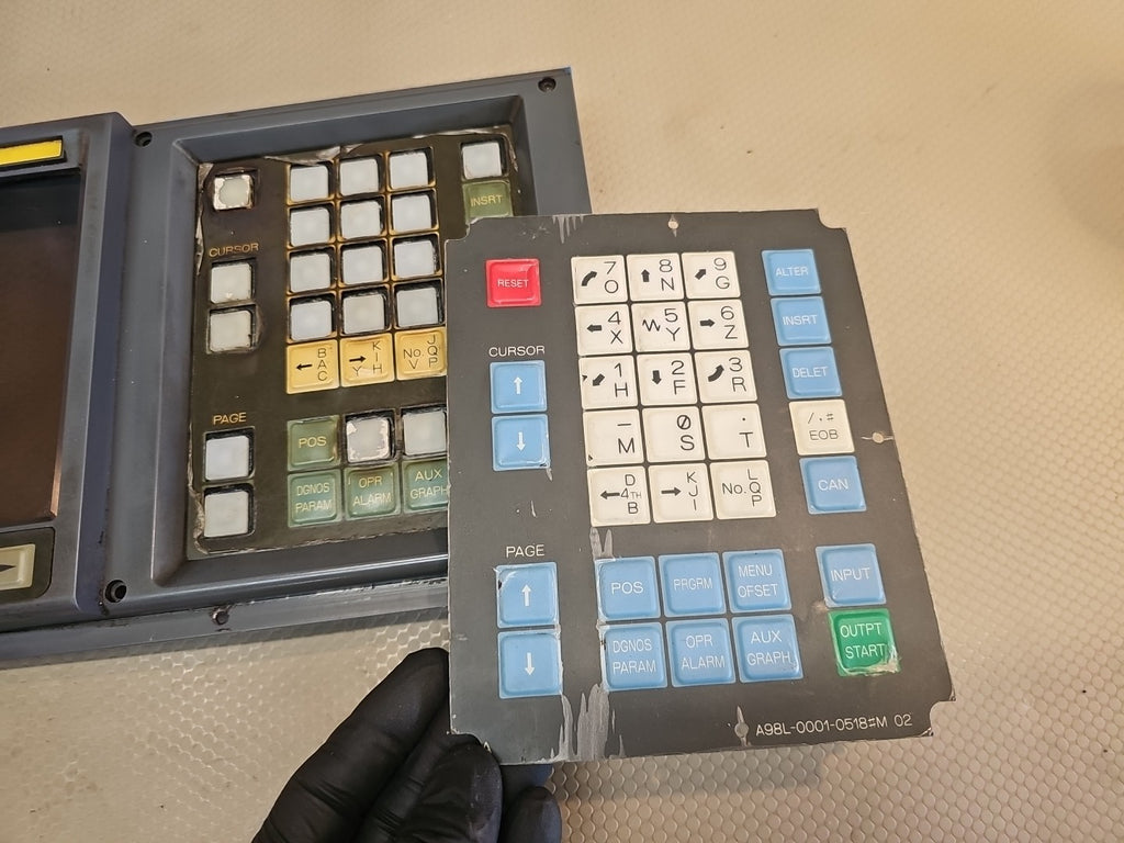 FANUC OPERATOR PANEL A02B-0091-C042 A86L-0001-0125#A AB12C-0108 + New Keyboard 