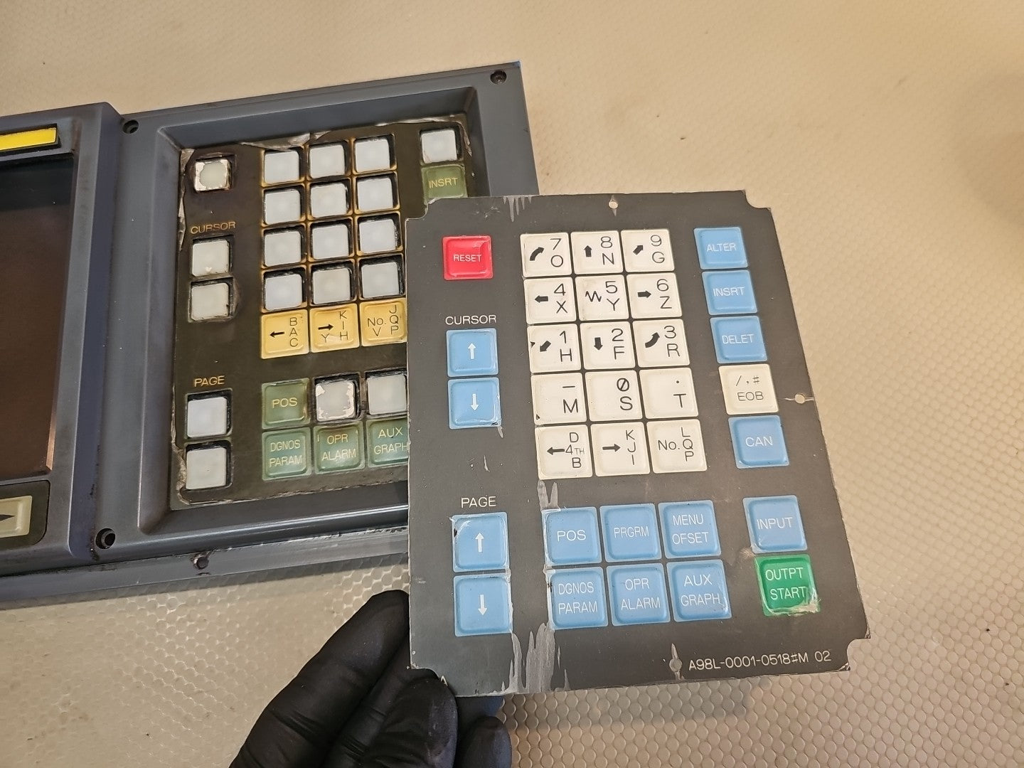 FANUC OPERATOR PANEL A02B-0091-C042 A86L-0001-0125#A AB12C-0108 + New Keyboard 