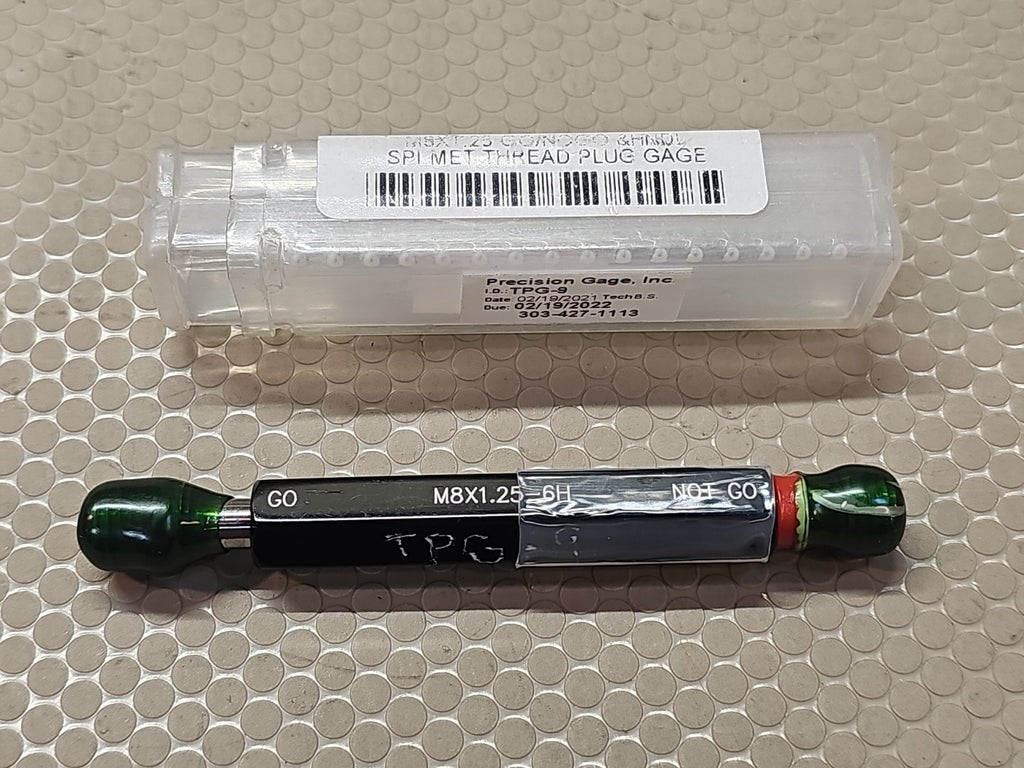 SPI Go Gage Plug Thread M8X1.25-6H