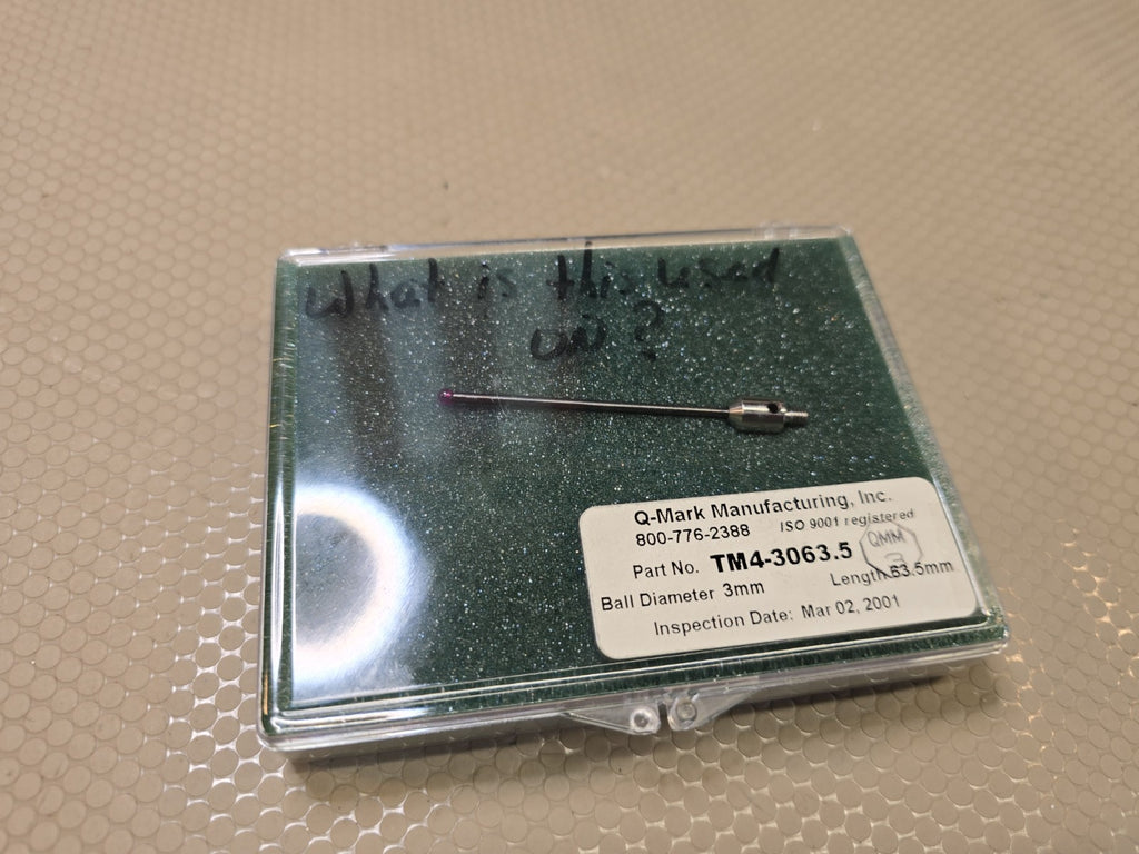 Q-Mark Manufacturing 3mm Ball Diameter Ruby Probe 53.5mm Length TM4-3063.5 