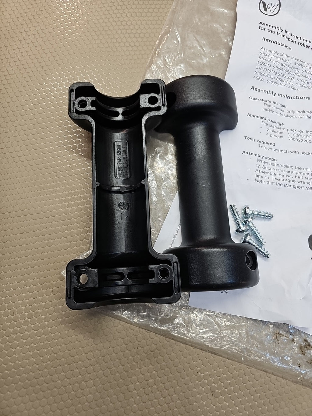 Genuine Wacker Neuson Transport Roller Kit 5100068302 for BS50 BS60 BS68 Rammers