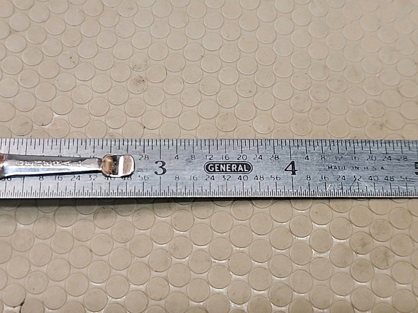 GENERAL TOOLS # 300   6" STAINLESS STEEL POCKET RULER W/ DEPTH GAUGE - USED