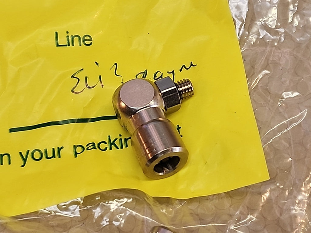 Lot of 8 Eisele Angled Screw-In Connectors, 1/4"