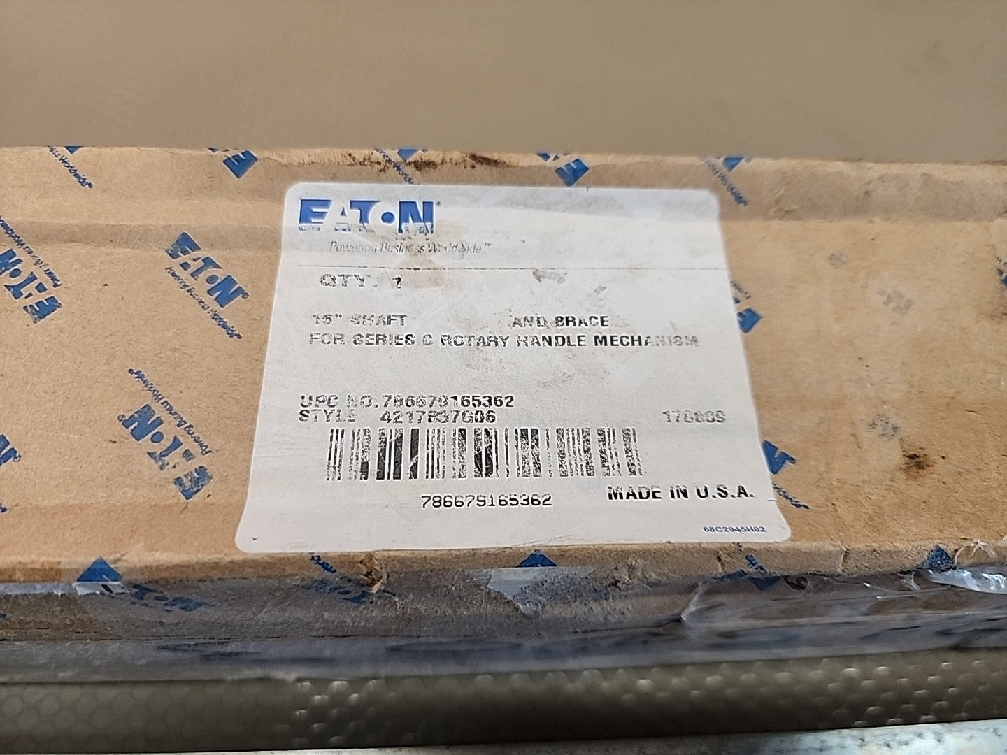 Eaton Series C Rotary Handle Mechanism 15" Shaft & Brace – Style 4217637806 OEM
