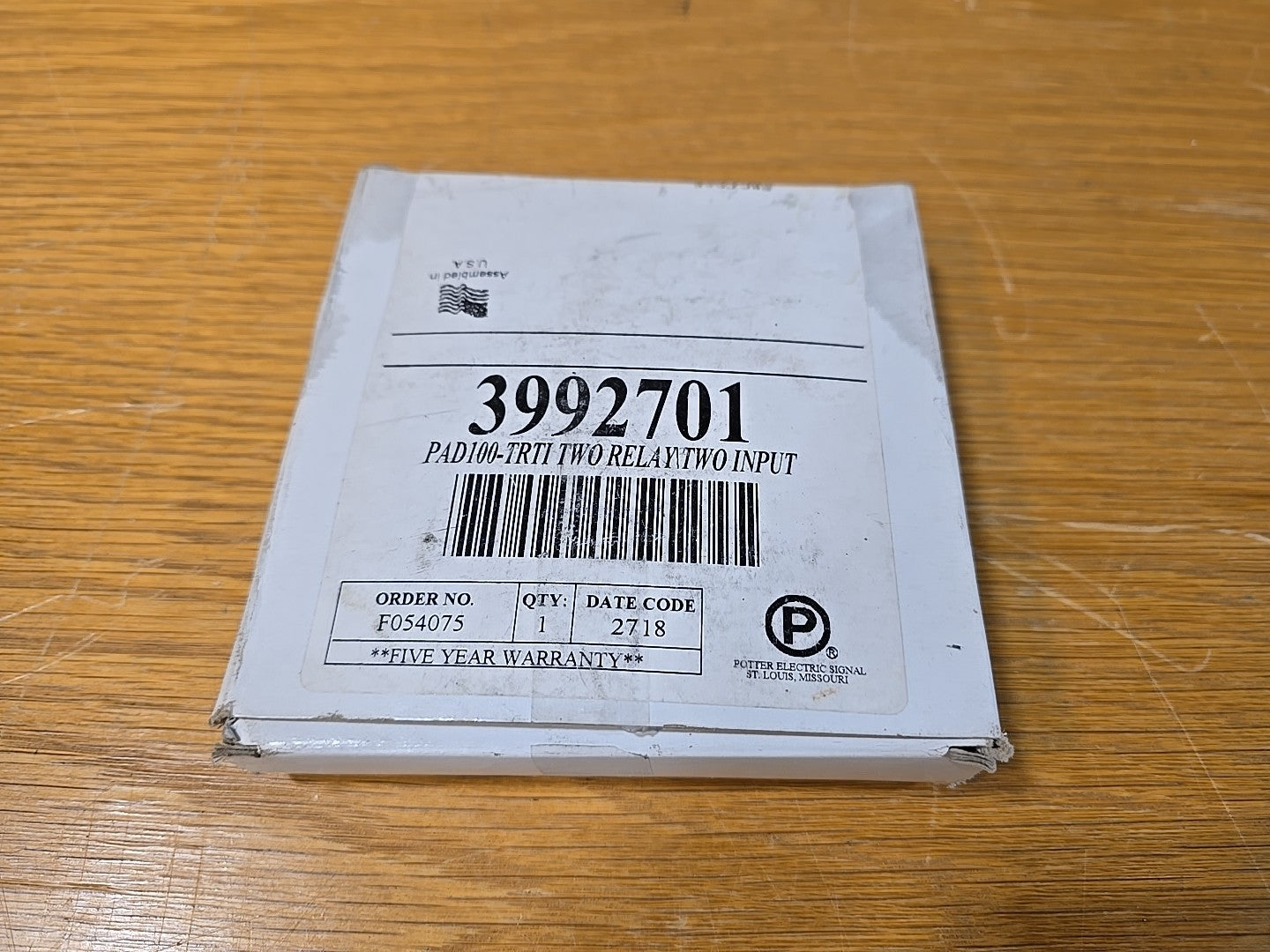 POTTER PAD100-TRTI 3992701 NEW