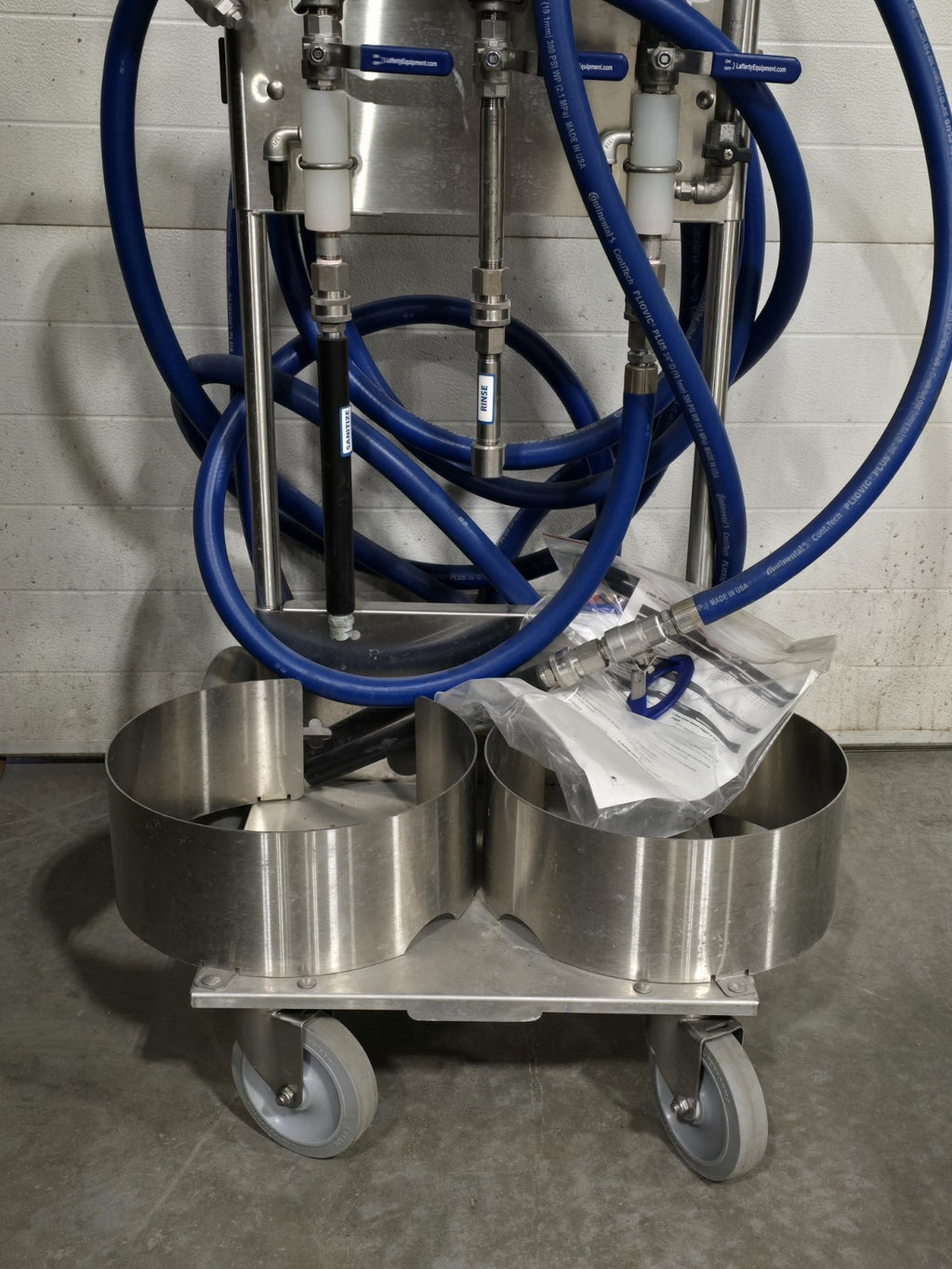 Lafferty Portable 517 Sanitize/Rinse/LC Foam Hose Drop Station 915828 Cart