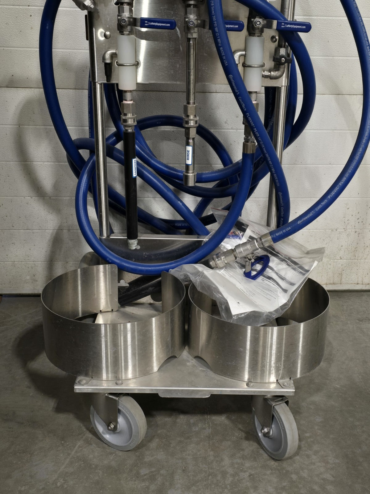 Lafferty Portable 517 Sanitize/Rinse/LC Foam Hose Drop Station 915828 Cart