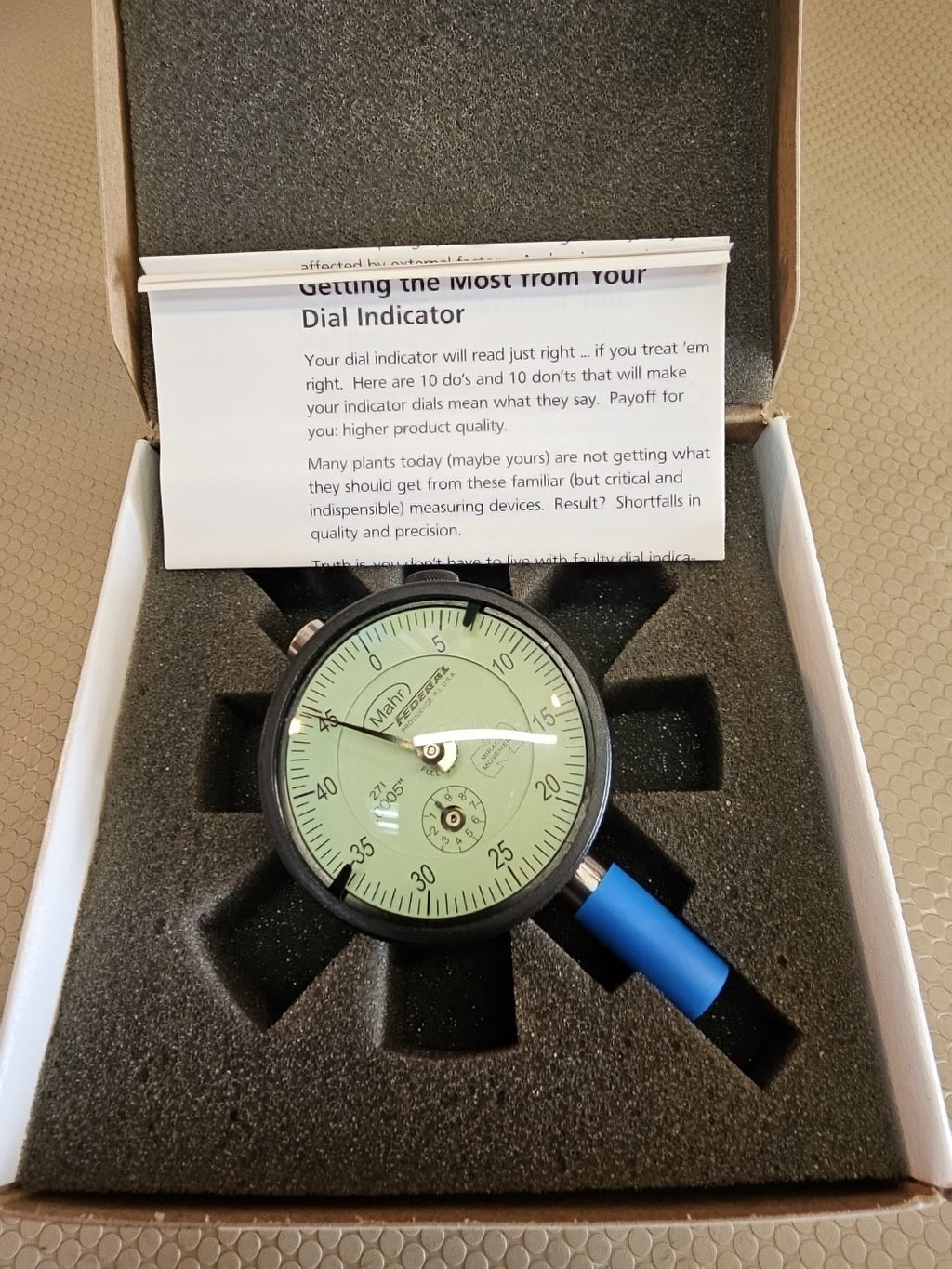 Mahr 2014960 Federal Dial Indicator 