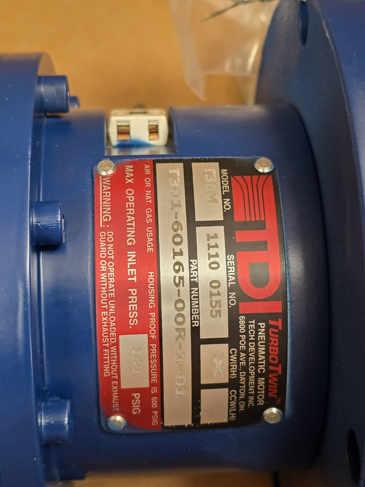 NEW TDI TurboTwin T30-M Air Motor Auxiliary Lube Pump Air Starter IR Ingersoll 