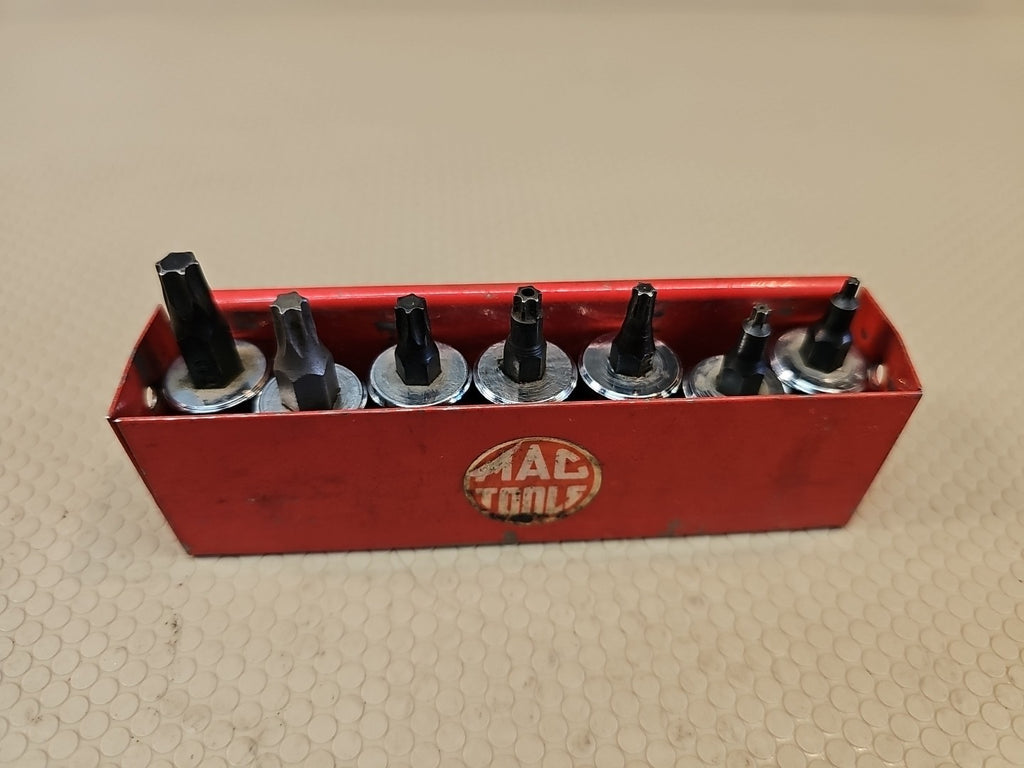 MAC TOOLS  ST11T  10 Piece Metal Tray Vintage 3/8" Drive Torx® Driver Set  USA
