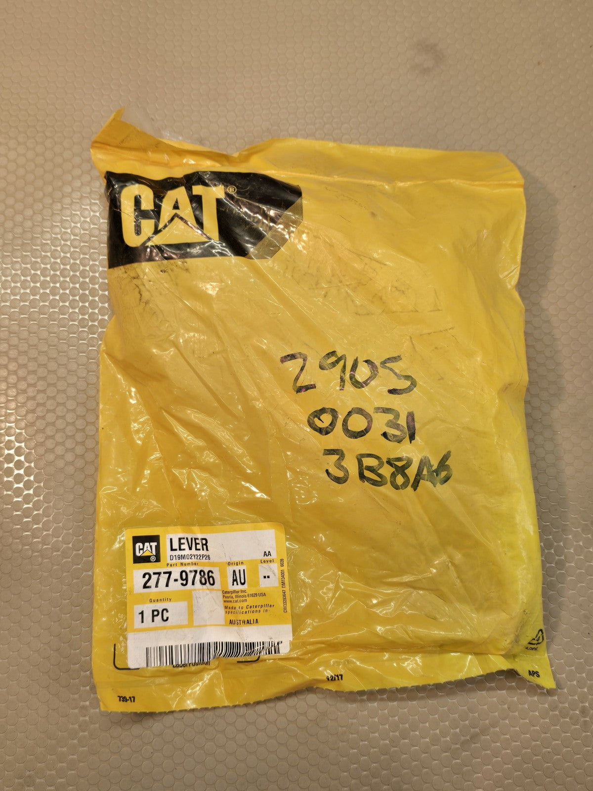 Caterpillar OEM 277-9786 16mm Thick Steering Control Lever OEM CAT NOS