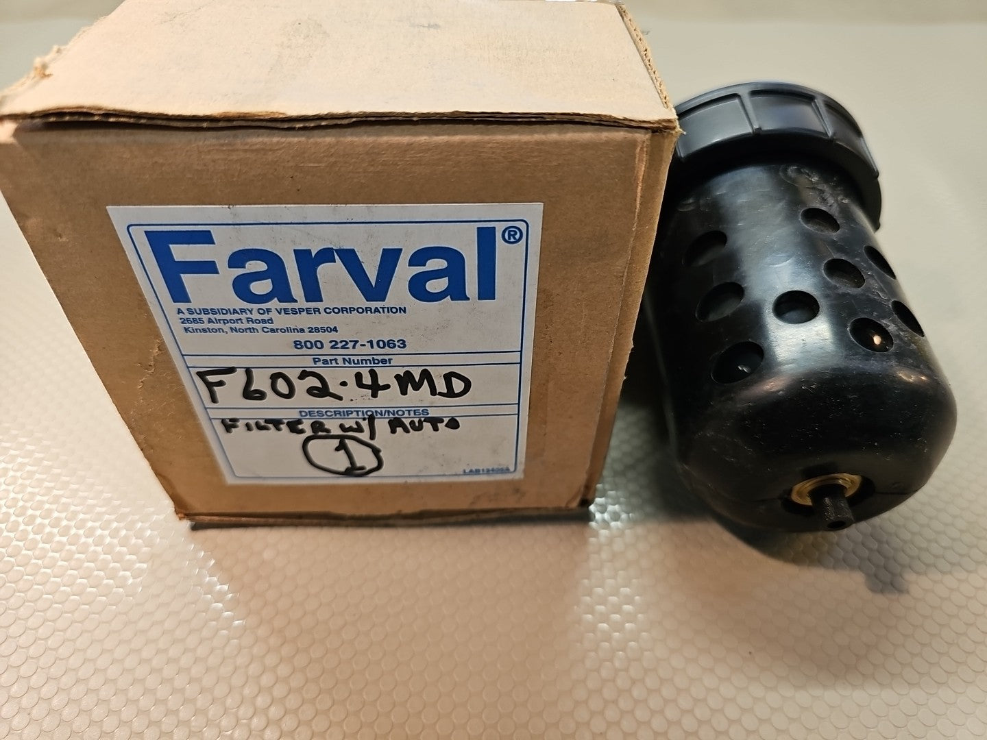 F602-4MD Pneumatic Line Filter Farval