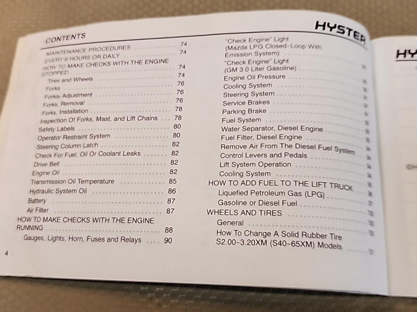 Hyster Operating Manual Challenger/Spacesaver Part  Number 1458874