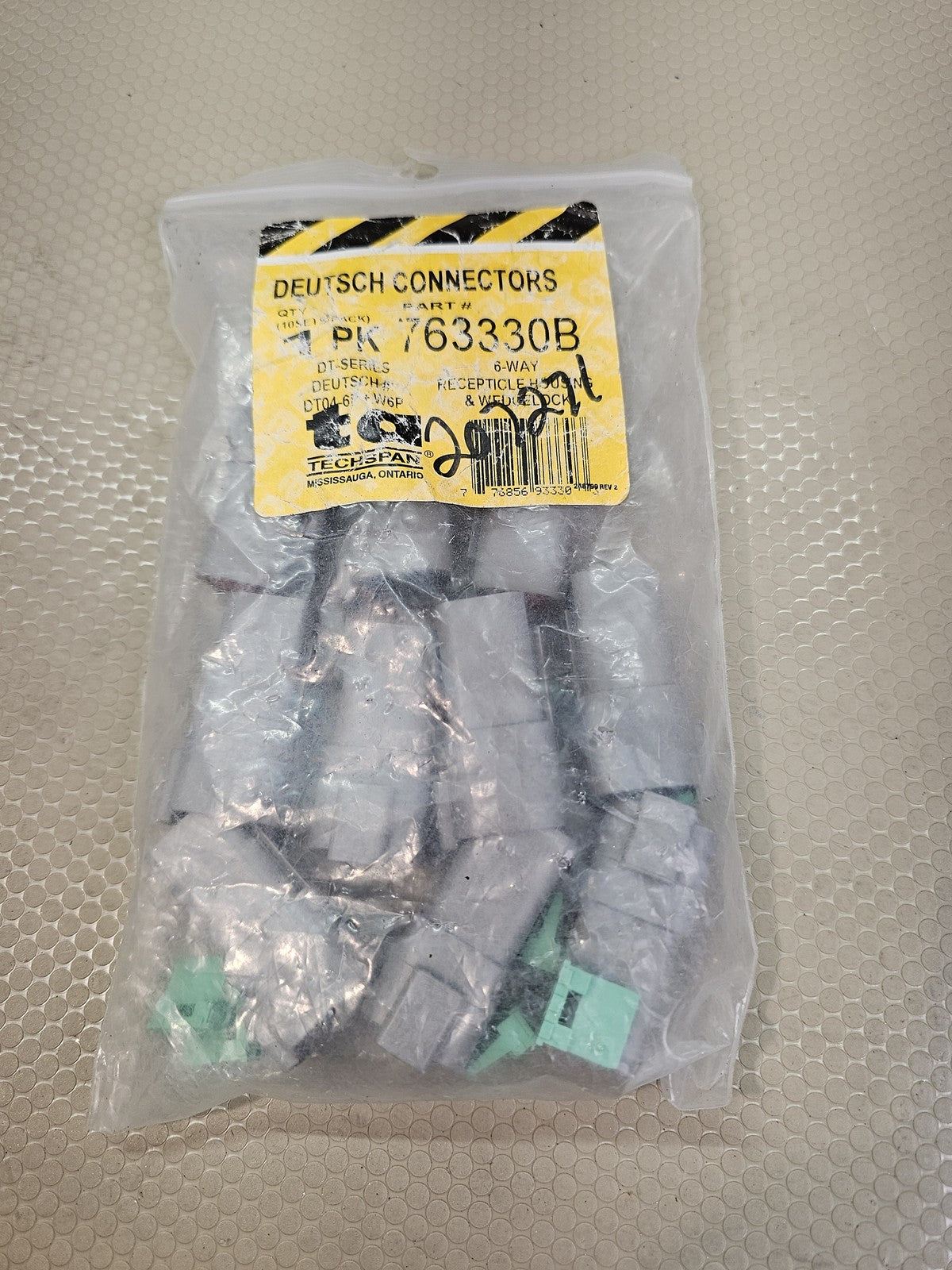 Deutsch PK 763330B DT-Series 6-Way Receptacle Housing & Wedgelock 10-Pack