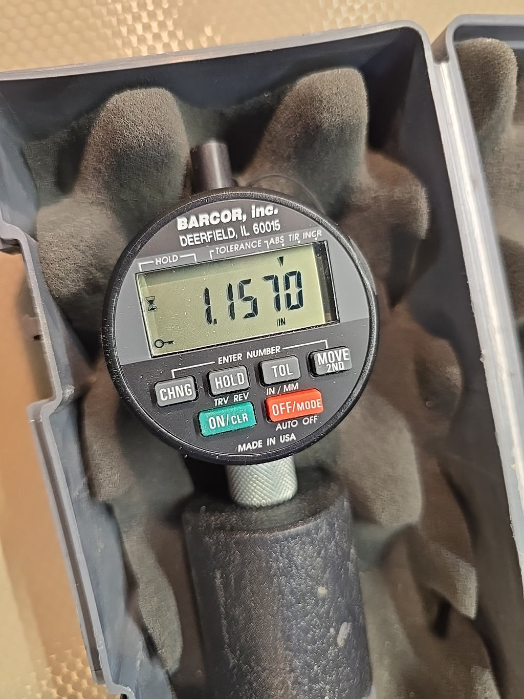 BARCOR 100-1-SPC DIGITAL ELECTRONIC COUNTERSINK GAGE CHAMFER + Ring Gage Go Nogo