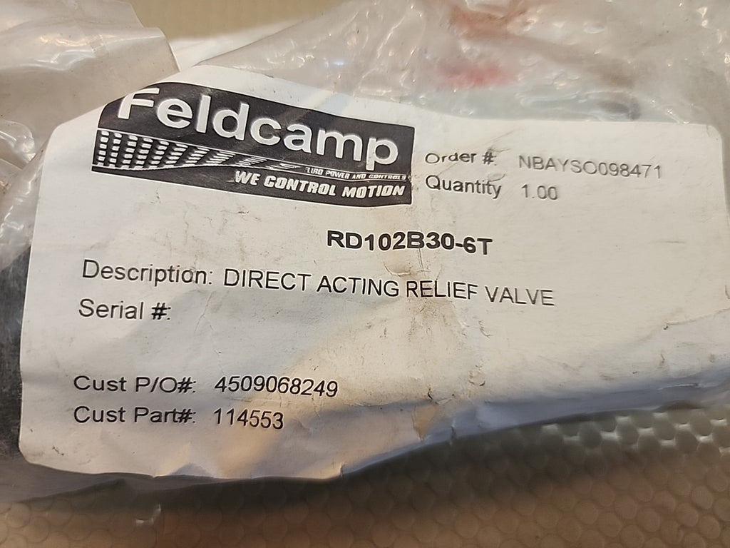 Feldcamp Hydraulic direct-acting relief valve RD102B30-6T OEM
