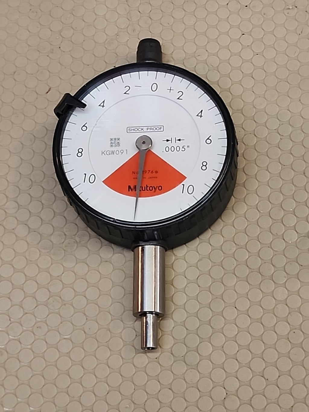 Mitutoyo 2976 One Revolution Dial Indicator, 0-.020" Range, .0005" Graduation 