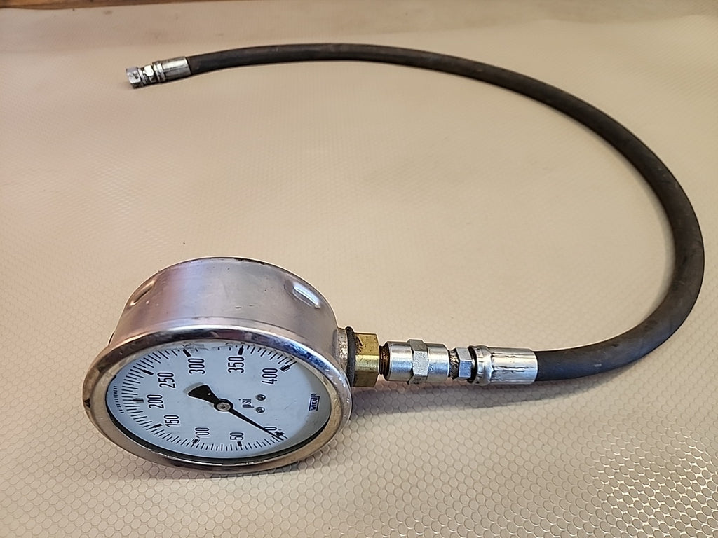 WIKA, 4" PRESSURE GAUGE, 0-400 PSI LIQUID FILLED USED
