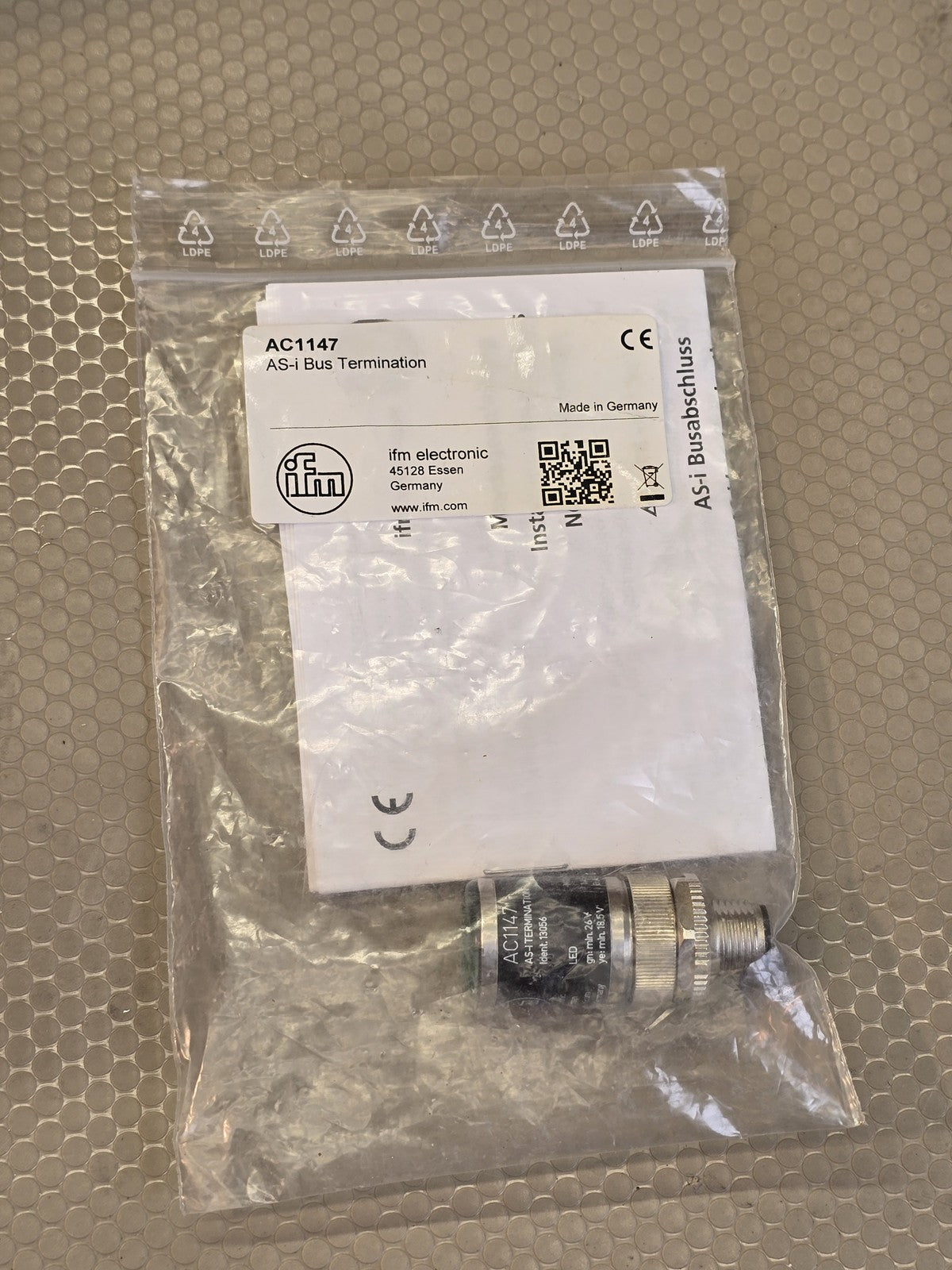 ifm AC1147 AS-i Bus Termination M12 Connector AS-Interface Passive New